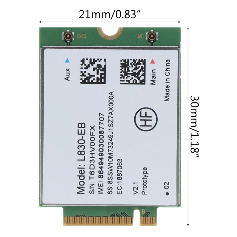 L830-EB 4G Wi-Fi Card Module for Thinkpad X280 T480 T580 P52S L480 L580 T490 T590 P53S T490S X390 L490 L590 FRU 01AX761