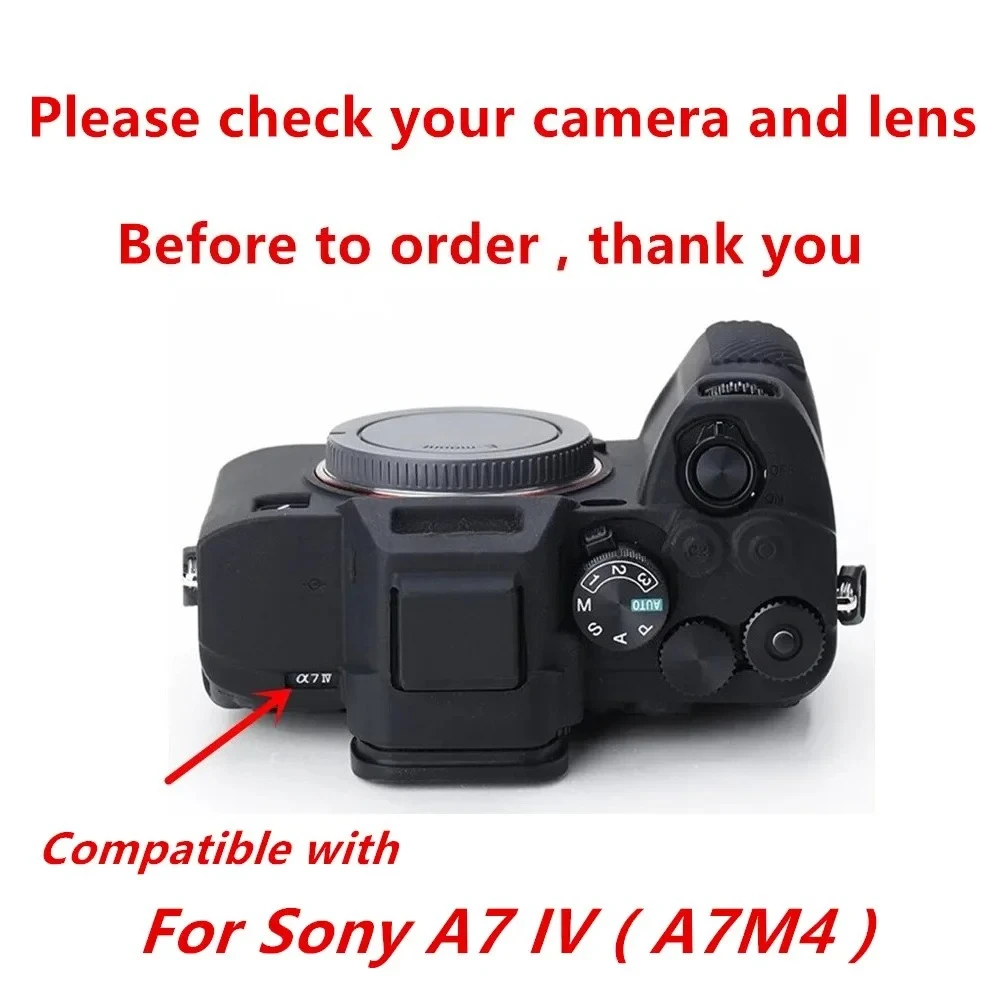 

For Sony A7 IV A7IV ILCE-7M4 A7M4 Silicone Case Armor Skin Body Cover Protector Mirrorless Camera Bag