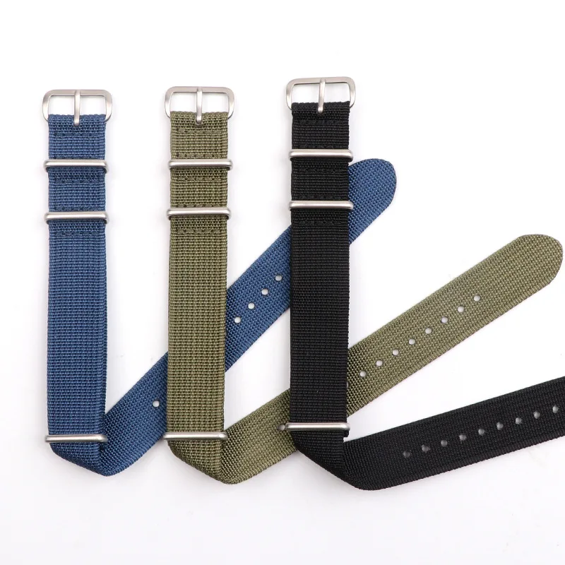 High Quality Nylon Watch Band Waterproof Wrist Strap Military Casual Watchbands18mm 20mm 22mm Replacemen Army Green Sport Straps