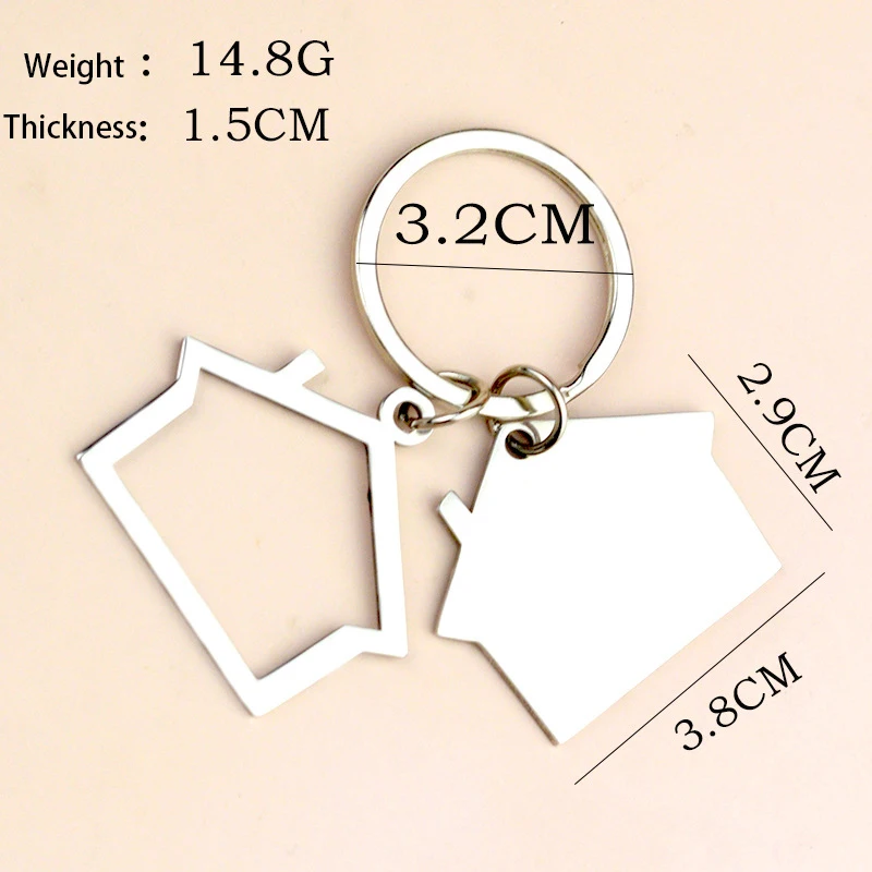 1pcs Personalization Custom Name House Key Chain Laser Engraving Hut Small Gift Key Pendant New Real Estate Opening Gift