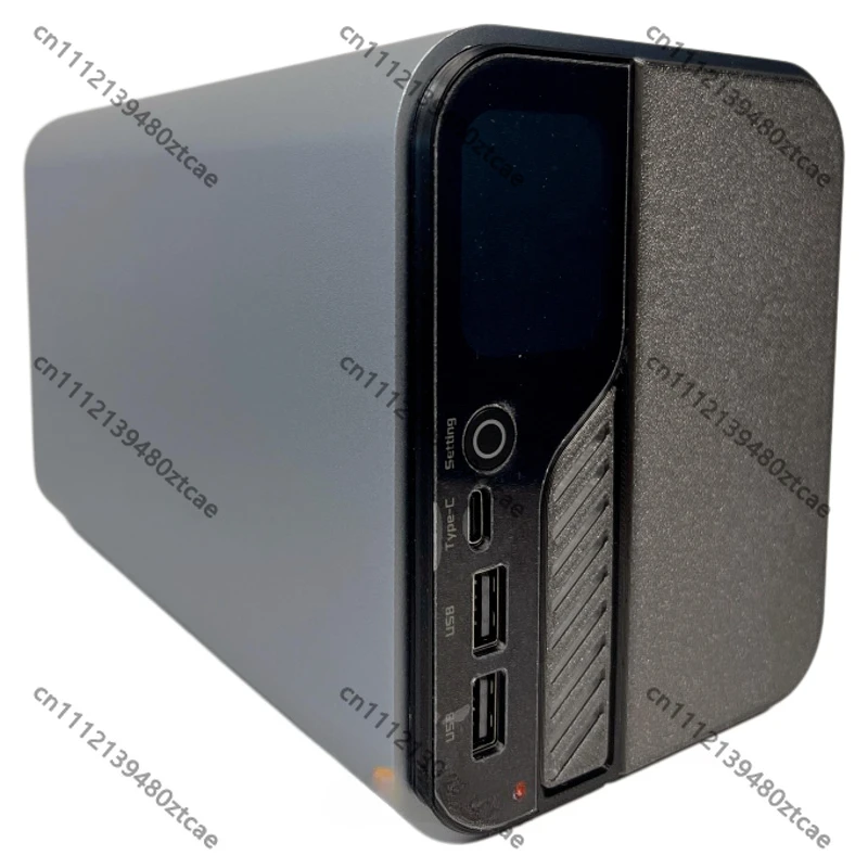 Custom Aluminum Mini NAS Chassis Support 2pcs 3.5 Inch Hard Drive With M.2 Slot Compact Storage Server Case