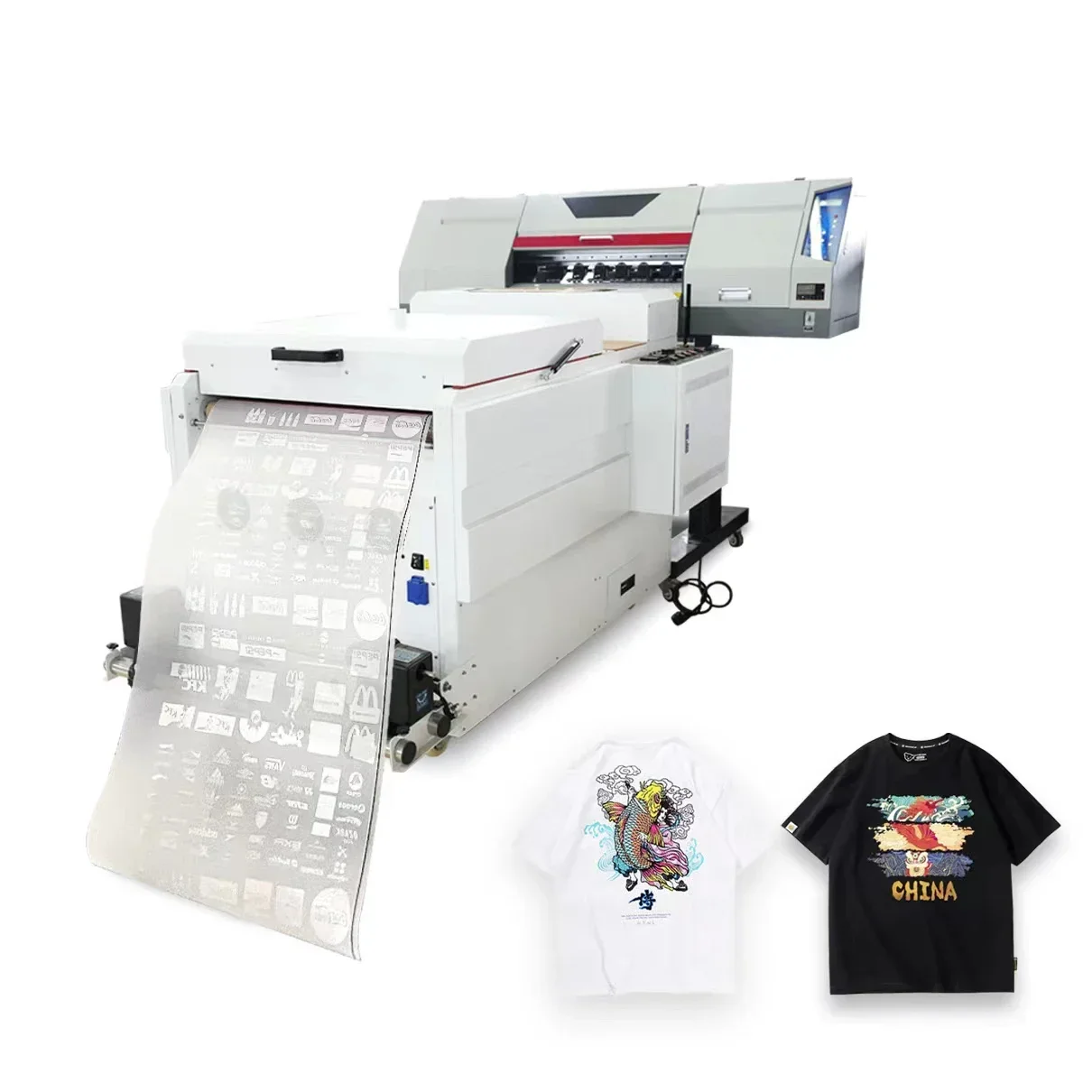 Ocinkjet A1 70CM 60 CM DTF Film Printer Impresora With Dual I3200 Printhead White Ink Pump Powder Shaking Oven Machine