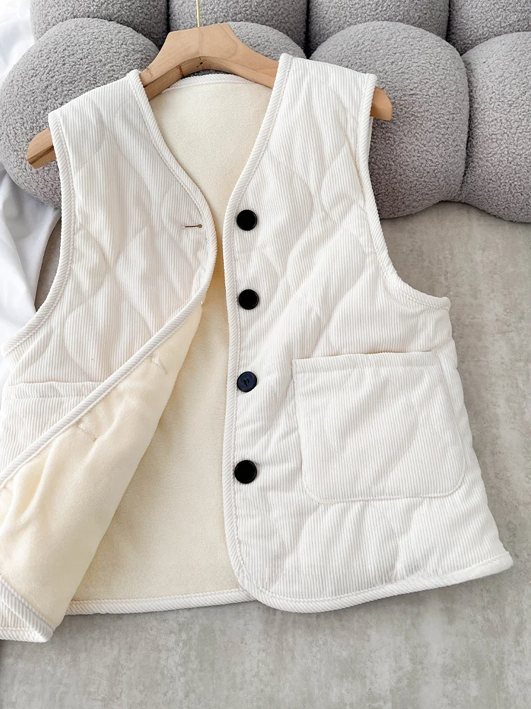 المرأة الرجعية سروال قصير سترة Jaet Thiened العائمة ملابس خارجية الشتاء تخفيف Sle V-Ne زر واحد إغلاق اللون #3