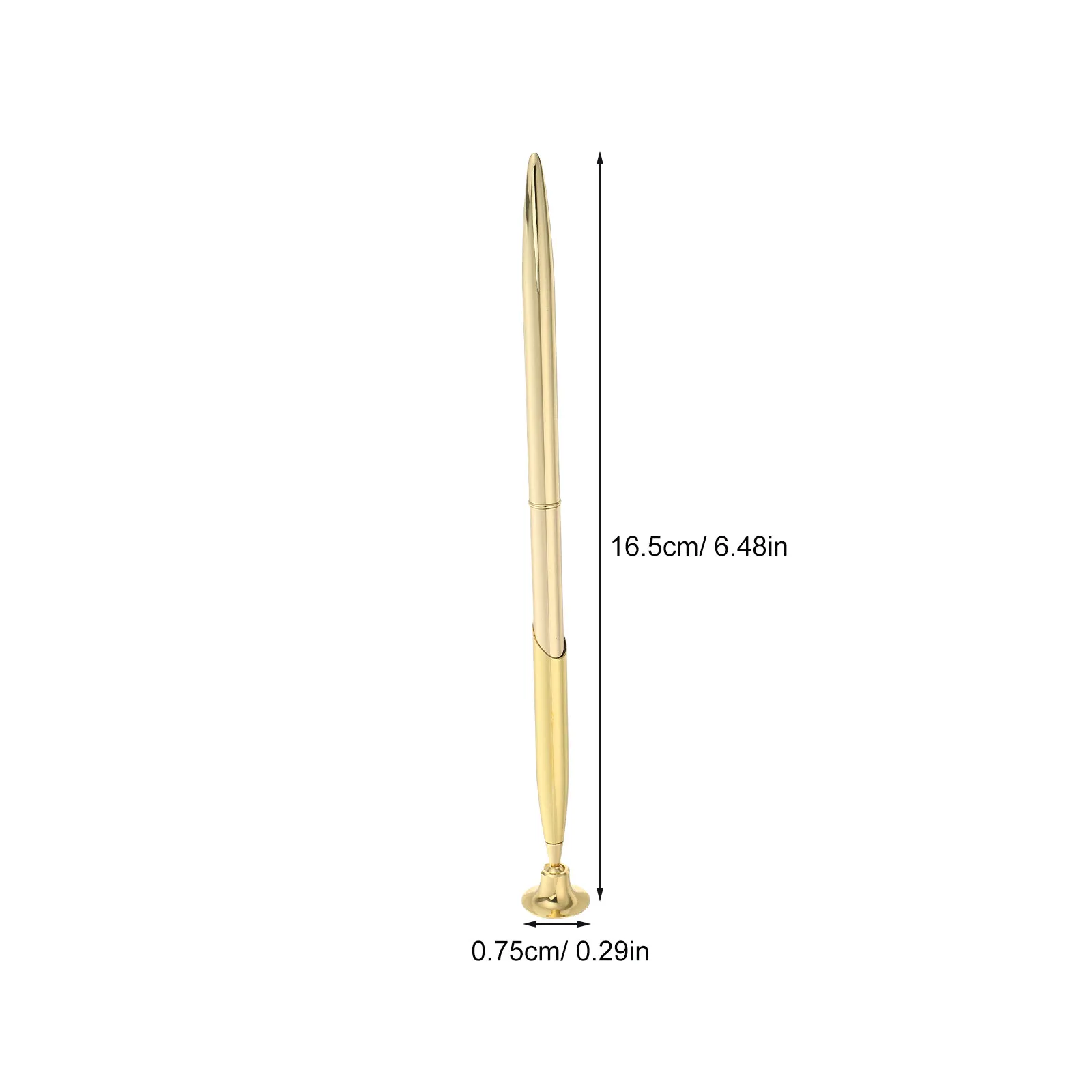 2Sets Gold Metal Ballpoint Pen Reception Desk Signing Pen with Holder Guest Book Wedding Office Business Signature
