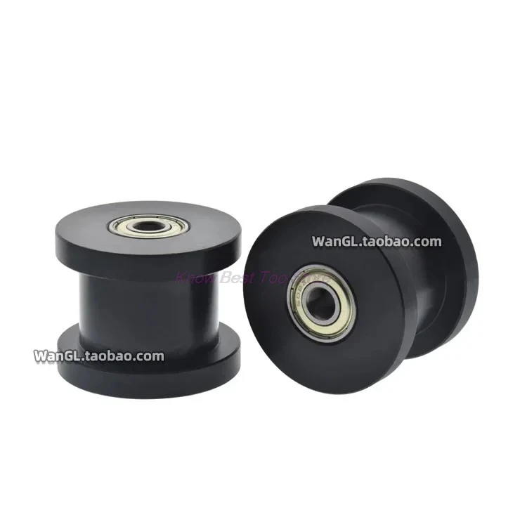 2pcs Double bearing I-shaped groove H groove flat bottom groove wheel width 25 nylon roller guide wheel moving pulley H*50*40