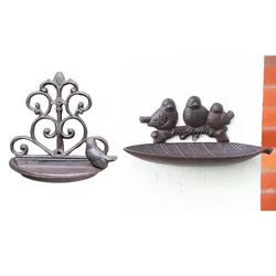 Vintage Industrial Cast Iron Wall Decoration American Garden Foyer Creative Wall Hanging Storage Tray Bird Leaf Storage Tray