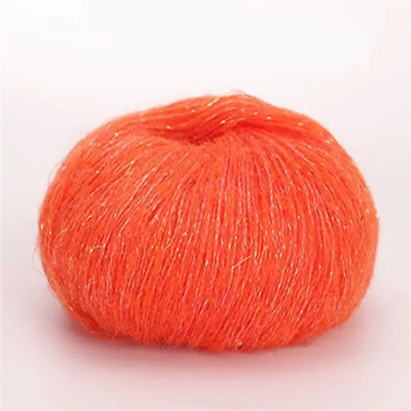 23GE Sequins Yarn for Crocheting Knitting DIY Scarf Sweater Thread Craft Mohair Yarn