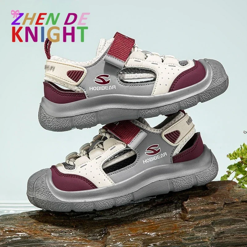 

Fashion Children Shoes Solid Color Sole Anti-slip Anti Collision Outdoor Girls Sandalias Flat Beach Sandals Boys Soft Sandals