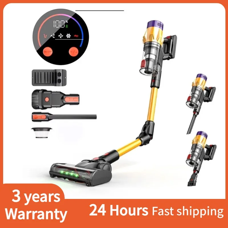 ASHLV 50kPa 무선 핸드 헬드 진공 청소기 강력한 흡입 550W 브러시리스 모터 스마트 터치 디스플레이 접이식 막대 3 전원 모드