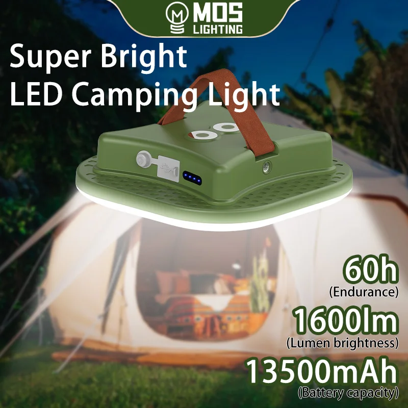 MOSLIGHTING 13500mAh 80W Camping Lantern Portable Flashlight USB Rechargeable Tent Lamp Multifunctional Endurance Working Light