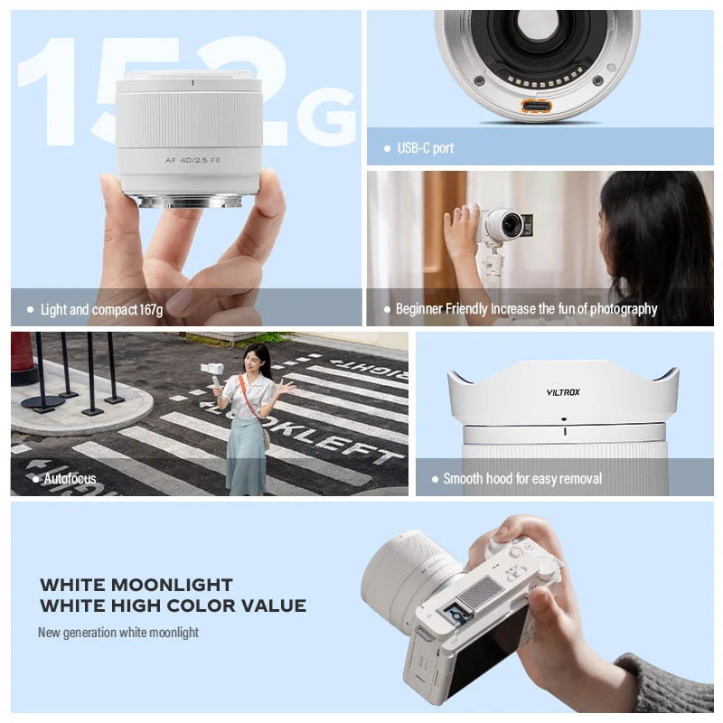 Viltrox 40mm f2.5 lente de câmera com foco automático quadro completo para sony e fuji xf nikon z z6 z7 z50 z5 z6ii z7ii z9 z50 montagem câmeras