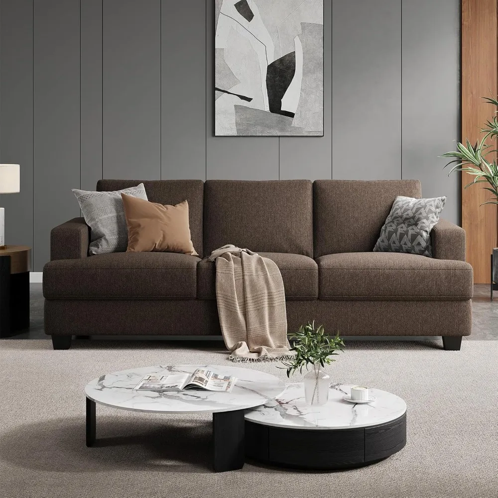 

89 Inch Sofa with Extra Deep Seats Oversize, 3 Seater Sofa for Living Room,Modern Couch and Sofa, Comfy Armrests and Seats and B