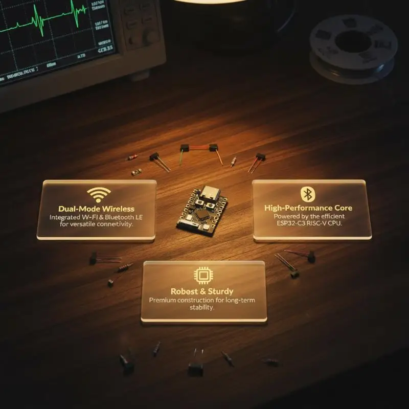 Carte de développement Super Mini ESP32 C3 de type C, avec WIFI et Bluetooth, pour projets de bricolage, 1 pièce