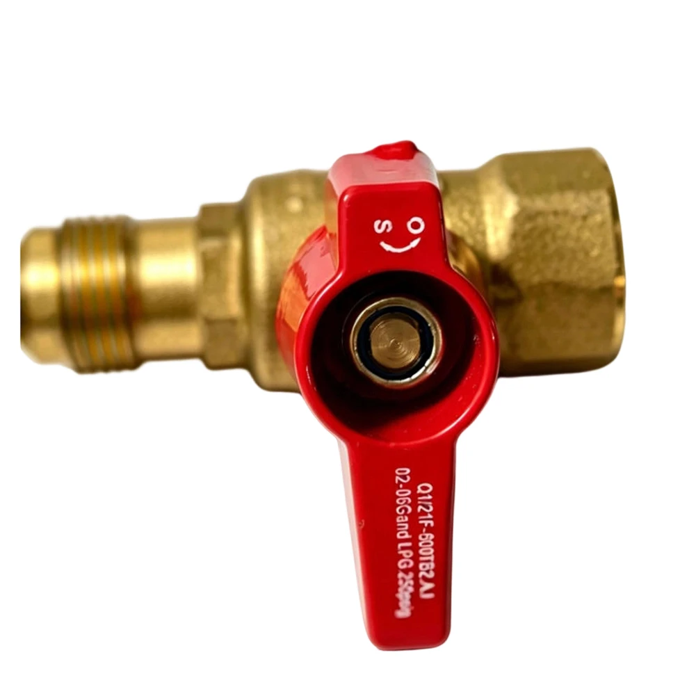 Brass Gas Ball Valve 1/2 Inch Female NPT With 90 Degree Quick Open Handle For Natural Propane LP Gas Line Piping Systems