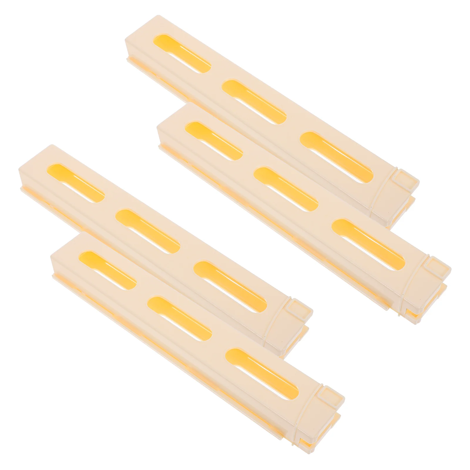 4 Pcs Dominoes Loading Device Plastic Game Prop Train Toy Clip Clips Toys Automatic Card Holder Beige Supplies Fun Toddler