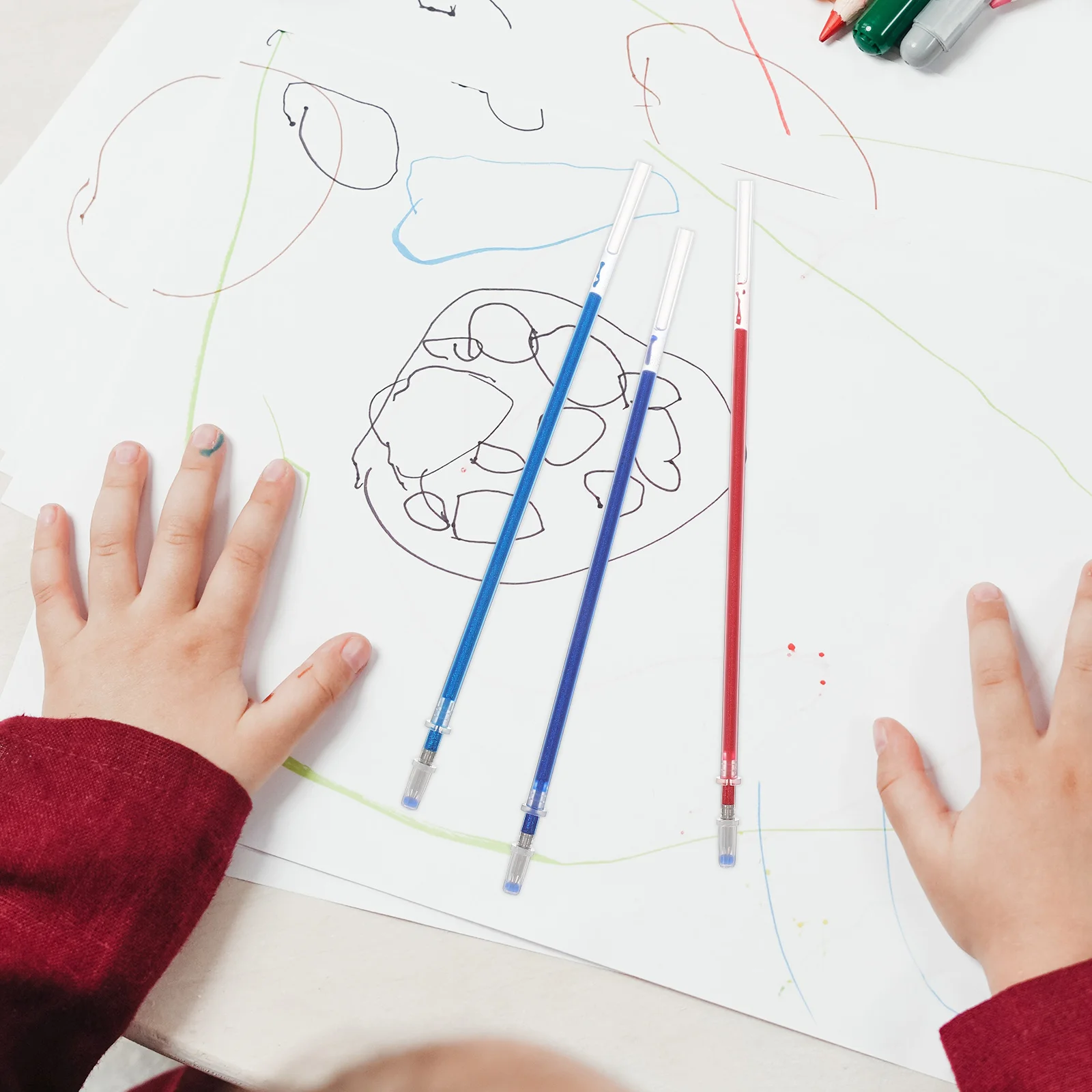 

12 шт., стержни для ручек с тонким наконечником, плавное письмо, креативные офисные канцелярские принадлежности, долгосрочное использование, практичные и письменные принадлежности