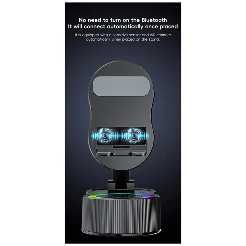 Banco de energía Altavoz Bluetooth Soporte de altavoz para teléfono móvil para mostrador Vanidad Mesita de noche Coche de viaje-TCE