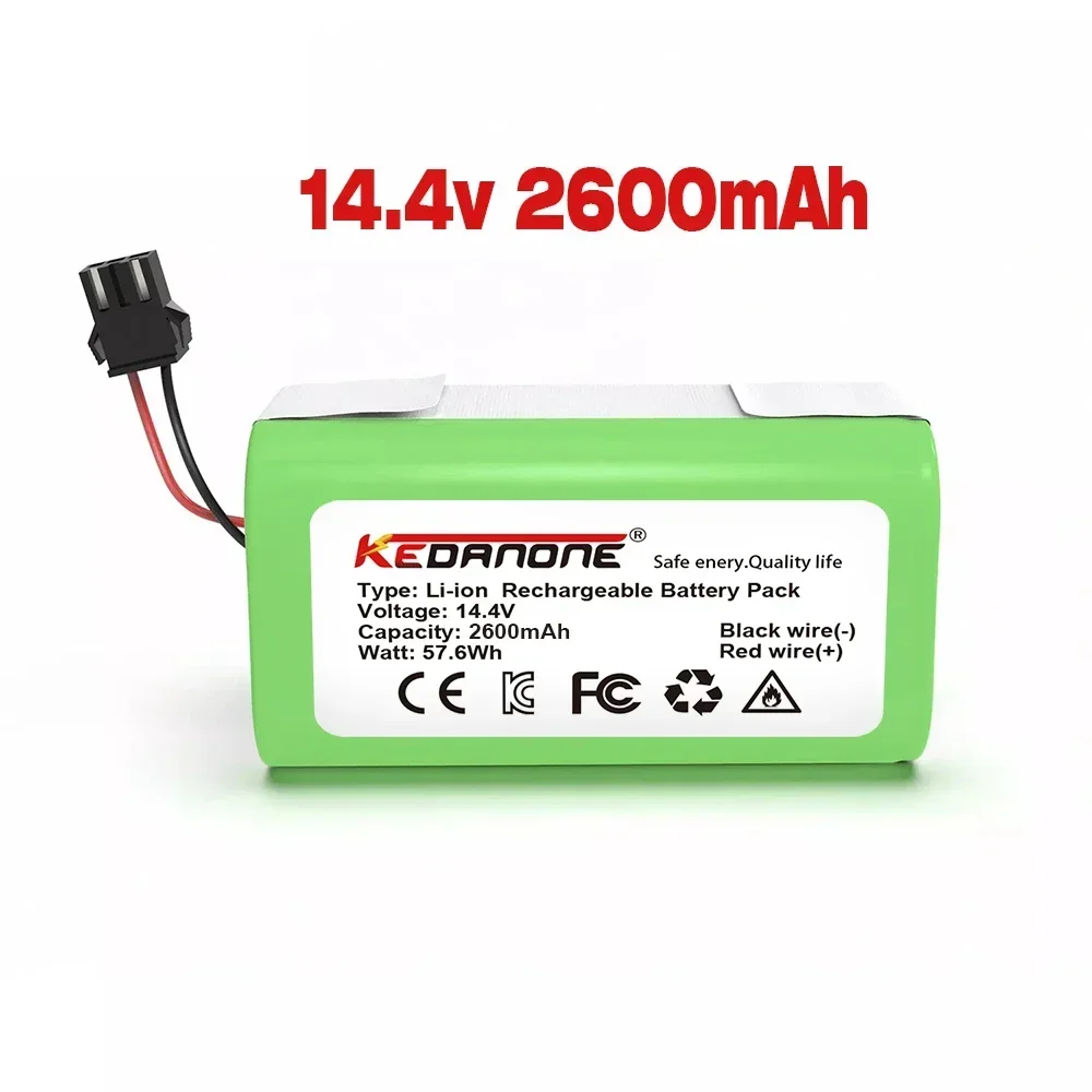 

14.4V 2600mAh Li-ion Battery for Conga Excellence 990 1090 1790 1990 Ecovacs Deebot N79 N79S DN622, Eufy Robovac 30 35C