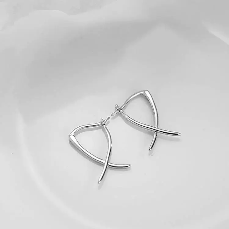 

925 Sterling Silver Geometric Earrings Charm Women Trendy Fine Jewelry Prevent Allergy Party Accessories Gifts