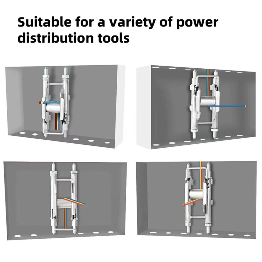 Efficient Metal Construction Wire Threading Aid Anti-Slip Serration Stable Wire Pulling Pulley Cable Threading Aid Electrician