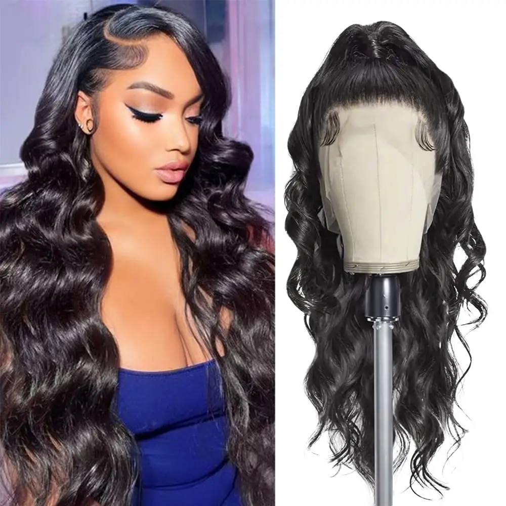 360 Full Lace Wig Human Hair Body Wave Lace Front Wigs Human Hair Pre Plucked 13x4 13x6 Transparent Lace Frontal Wigs Human Hair For Women Human Hair Wig 180% Density