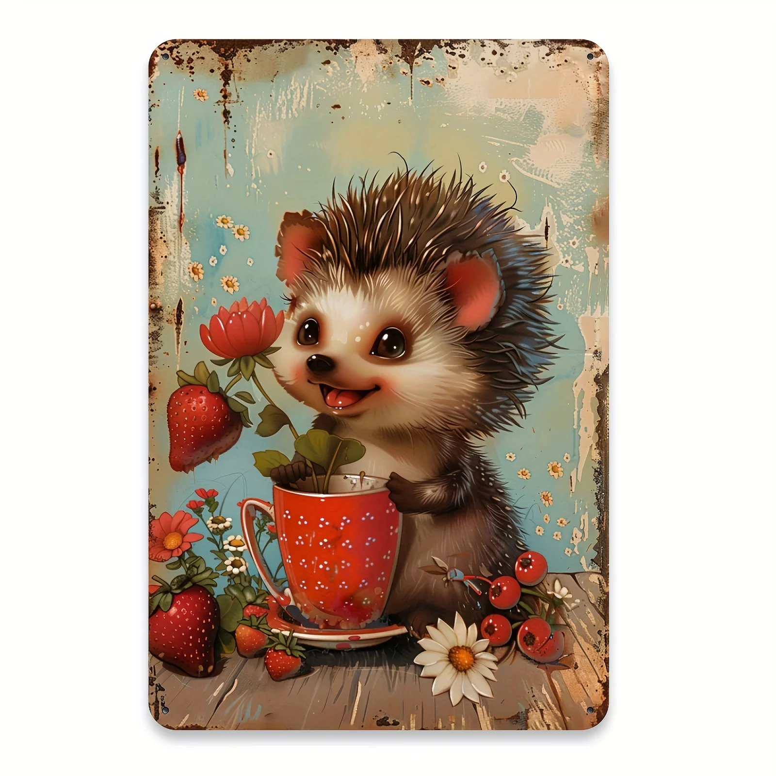 Retro Adorable Creatures Metal Plaque - Enjoyable Wall Decor for Kitchen, Pub, Coffee Shop, And Garage | Sturdy Iron, Easy to