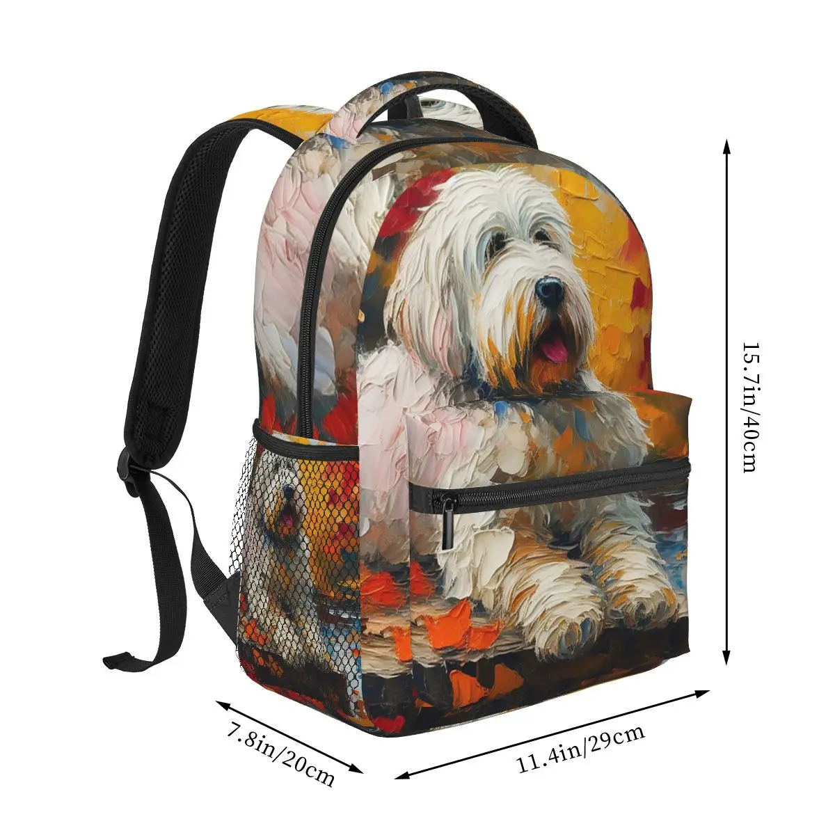 An Old English Sheepdog Legacy Backpacks Boys Girls Bookbag Students School Bags Travel Rucksack Shoulder Bag Large Capacity