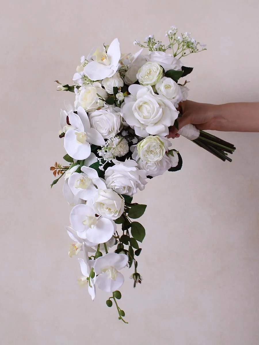 2023 New Wedding Bouquet Cascading bouquet de mariage mariée Artificial Flowers For Wedding Decorations