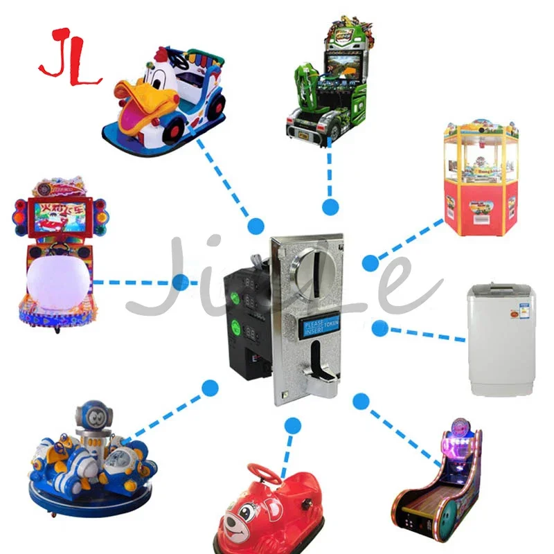 Multi Coin Acceptor Electronic Roll Down Coin Acceptor Selector Mechanism Vending Machine Arcade Game Ticket
