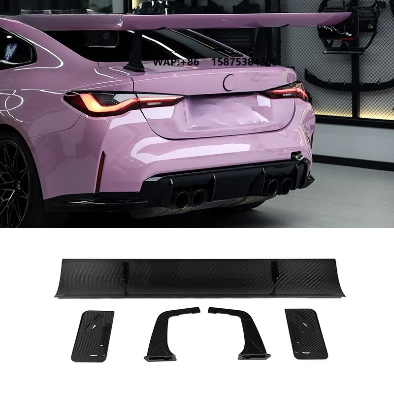 

High Quality Dry Carbon Fiber V1X Style Rear Spoiler Wing for M2 G87 M3 G80 M4 G82 Trunk Spoiler Swan Neck Wing