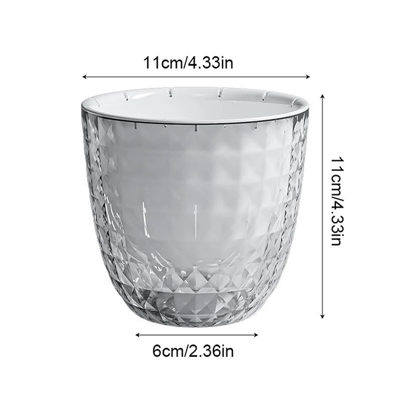 Self Watering Flowerpot Automatic Water Absorbing Flowerpot Transparent Double Layer Plastic Succulent Plant Decorative Pot