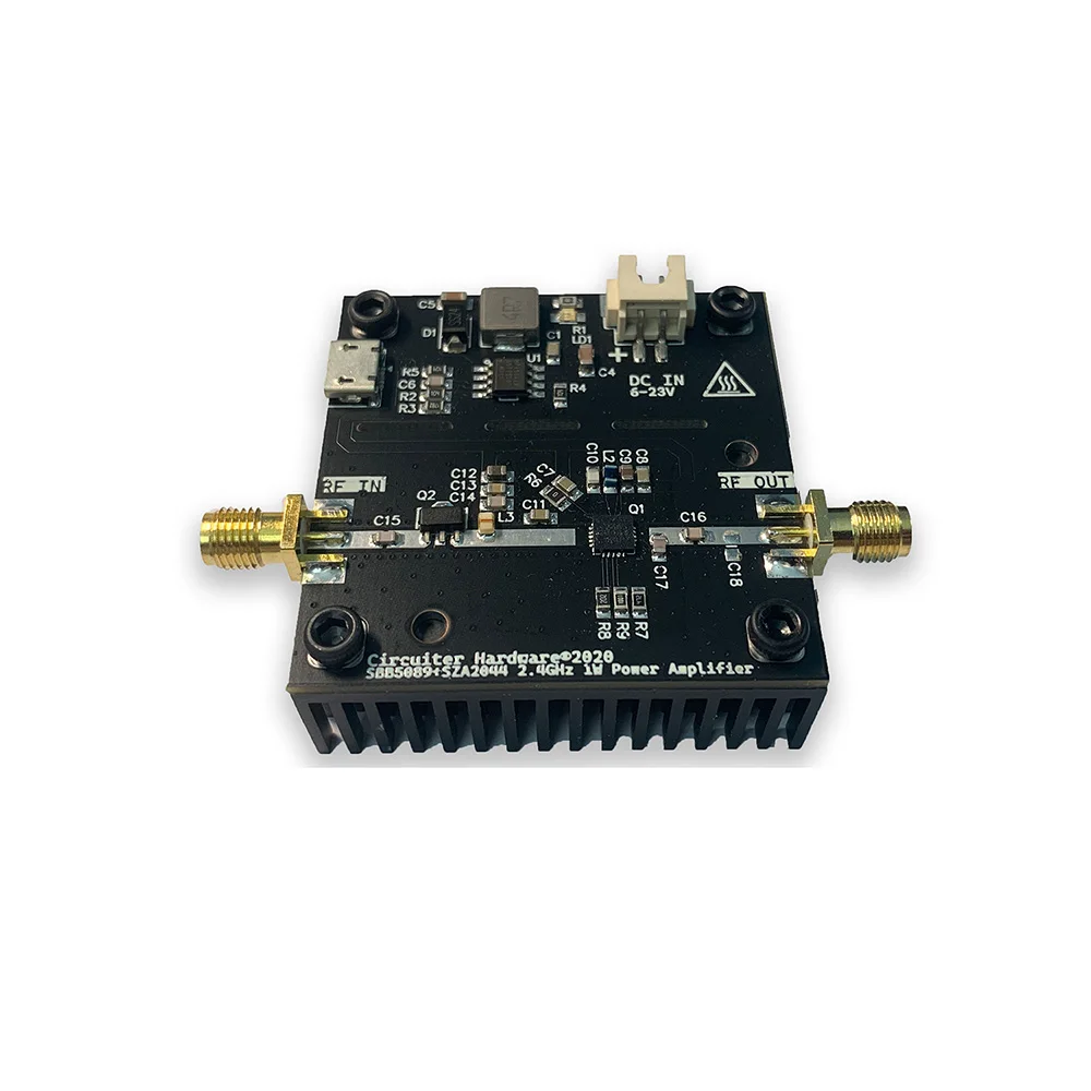 SBB5089 SZA2044 700M~2.4G 1W RF power amplifier 30DB FOR 868M 915M 2.4Ghz wifi Bluetooth 1.5G GPS SDR Ham Radio Amplifier