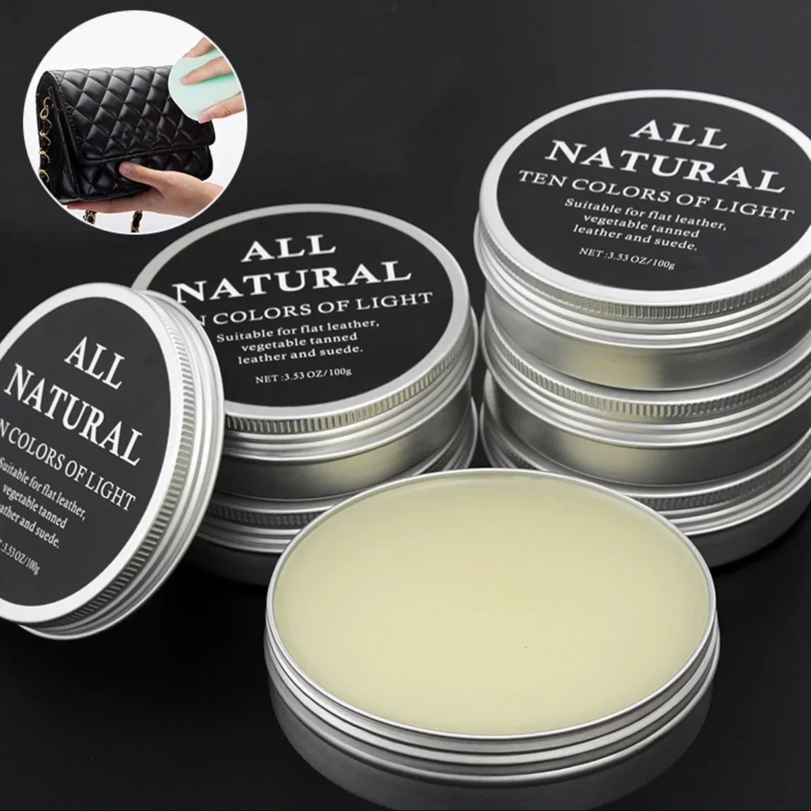 30g/50g/100g Mink Oil Cream For Leather Shoes Bags Leather Care Cream Leather Maintenance Cream Leathercraft Accessories
