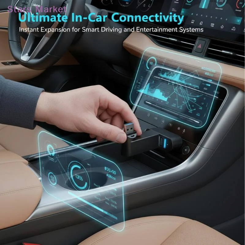 180° Rotatable Mini USB 3.0 Hub 3/4 Ports Type C Splitter High Speed Data Transfer Dock For Notebook Desktop Flash Drive