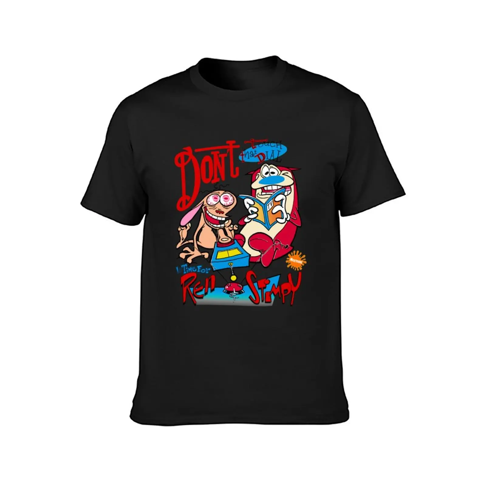 Ren And Stimpy Don't Touch That Dial T-Shirt for a boy new edition oversizeds heavyweights Short sleeve tee men