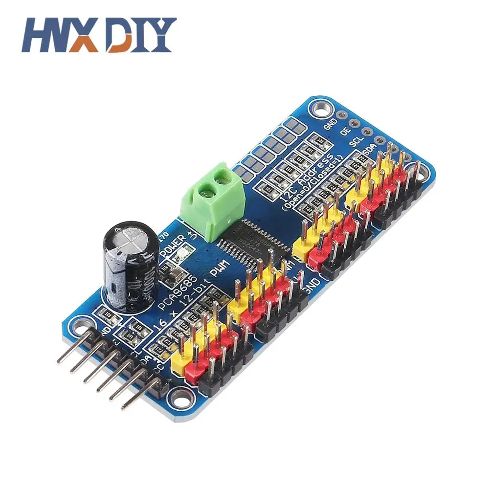 Pilote de servomoteur PWM 12 bits, PCA9685, Robot technique I2C, 16 canaux, 1 à 5 pièces