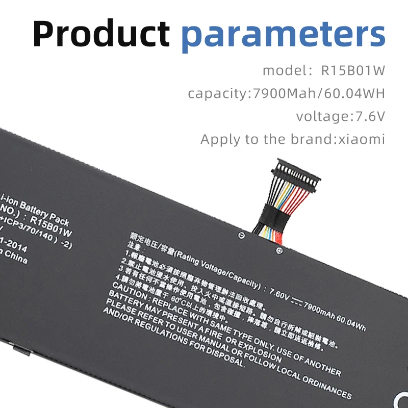 Imagem -05 - Suozhan-bateria do Portátil para Xiaomi Pro Notebook Gtx Série Tm1701 15.6 v 7900mah 15.6 R15b01w Novo