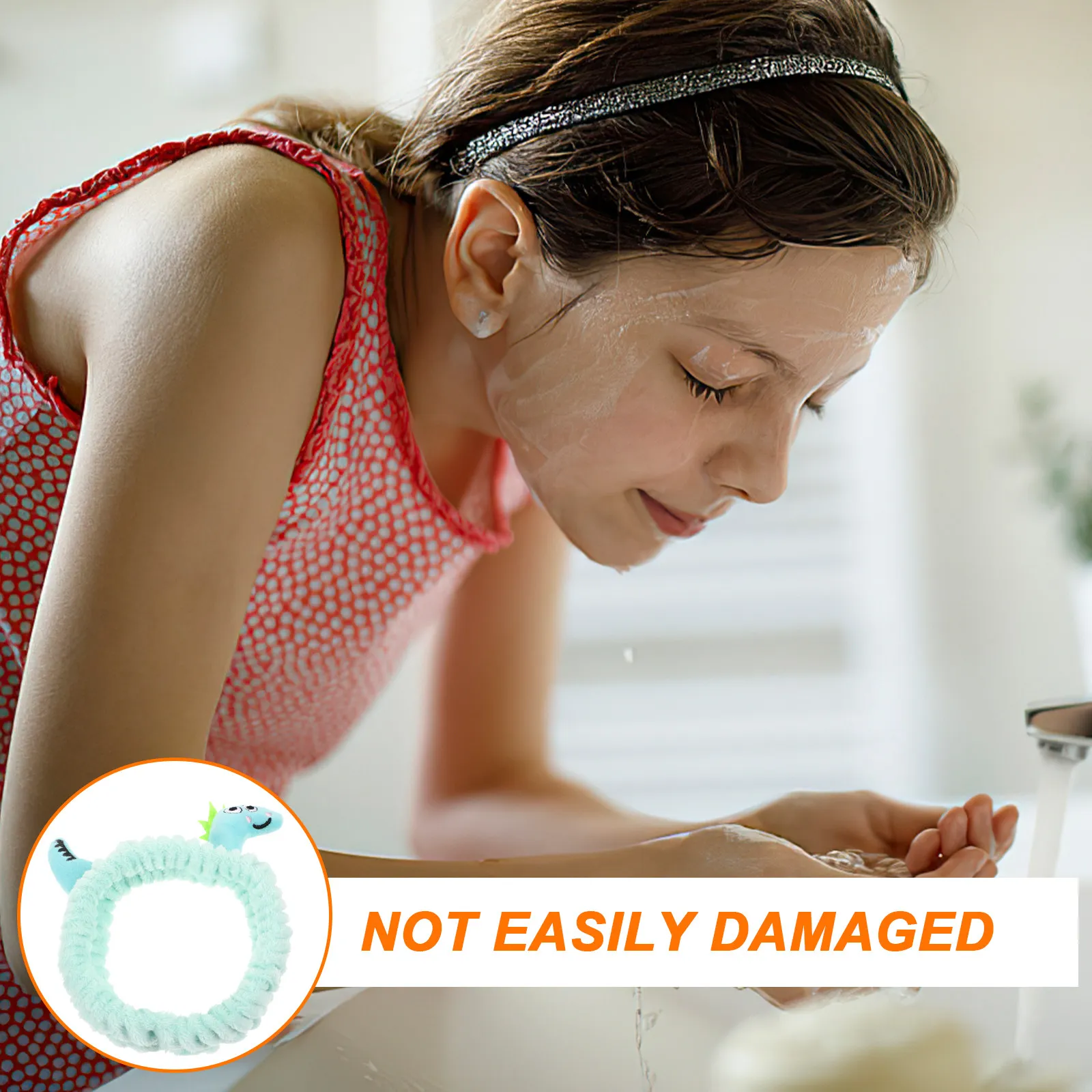 

1 Piece Cute Dinosaur Headband for Women Cartoon Hair Band for Face Washing Spa Makeup Festival Party Accessory