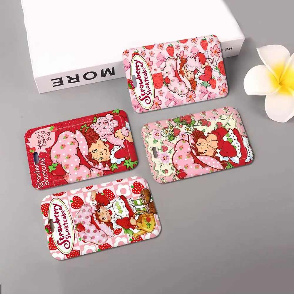 Porta Tarjetas de Dibujos Animados con Diseño de Fresa para Niñas, Cordones para Cuello, Llavero, Porta Tarjetas de Dibujos Animados para Mujer, Correas para el Cuello, Regalo para Estudiantes