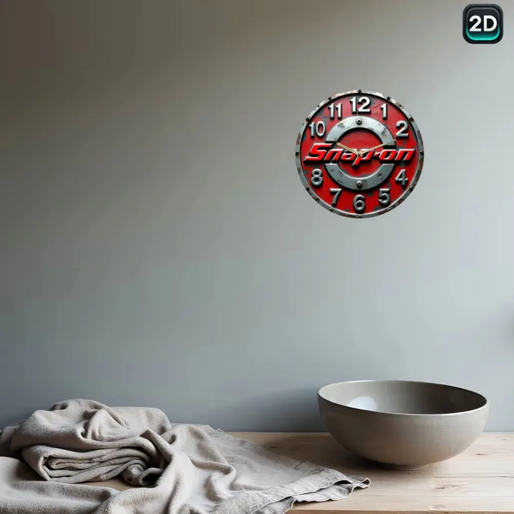 Vintage Wall Clock Shaped Metal Art - Handcrafted Iron Decorative Painting with Weathered Look, Elevates Home, Office & Gallery