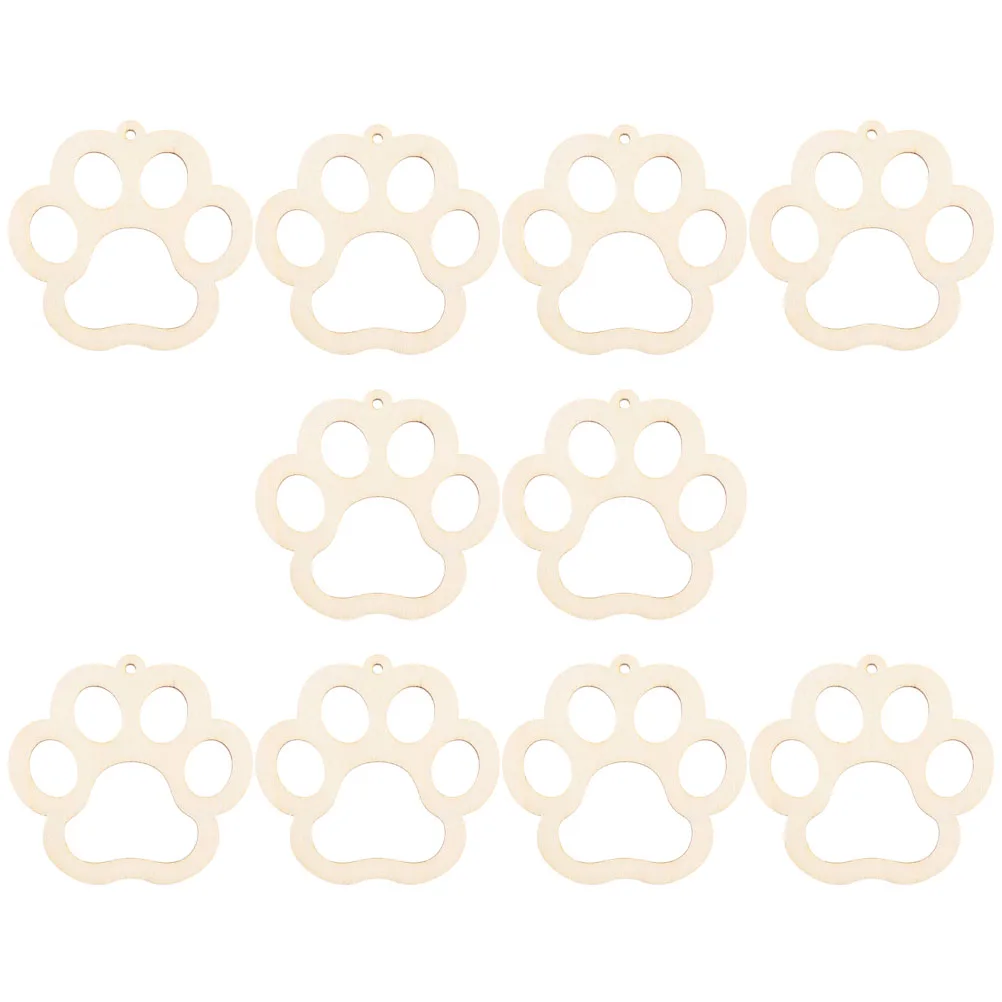 

10 Sets Household Wood Chips DIY Crafts Child Decoration Dog Birthday Party Supplies Wooden Ornaments