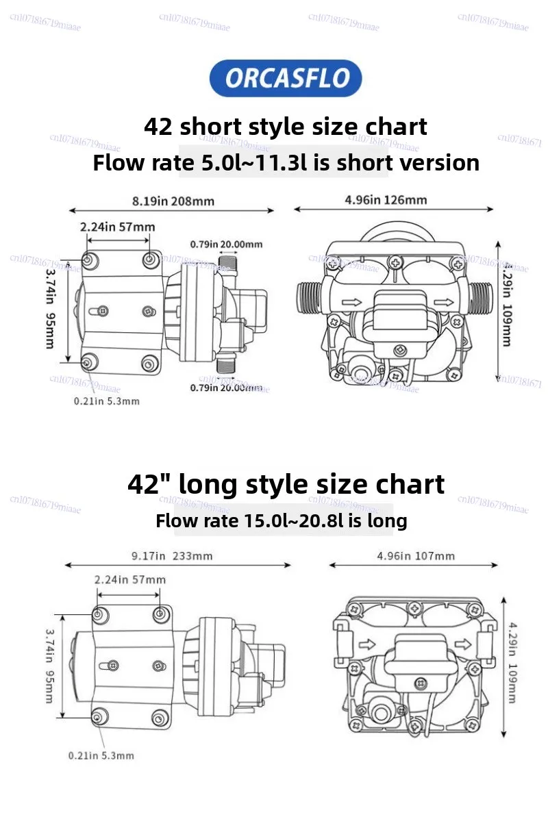 42 Silent Electric Diaphragm Pumps RV Pressurized DC Suction Pumps