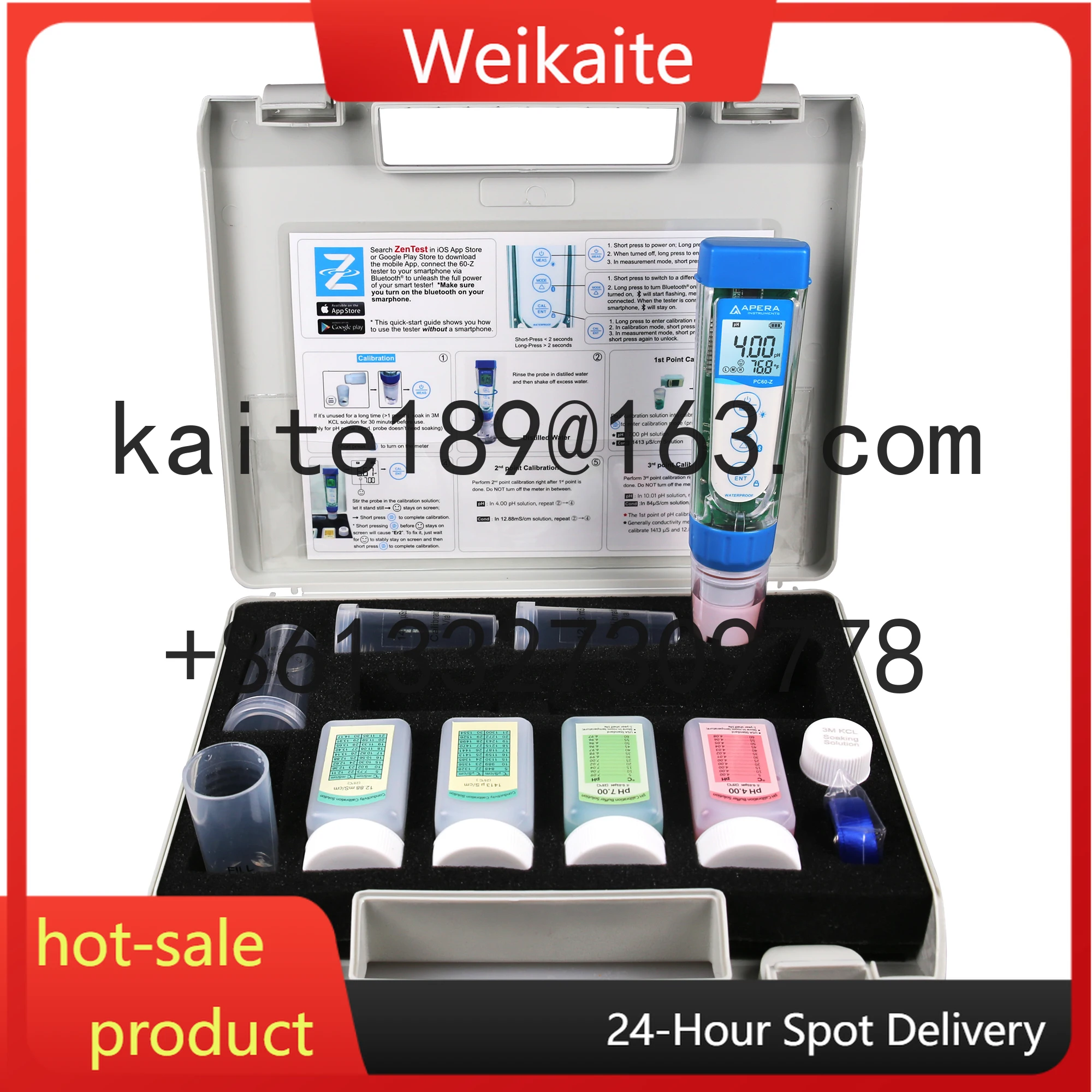 Medidor de condutividade de pH tipo caneta PC60-Z