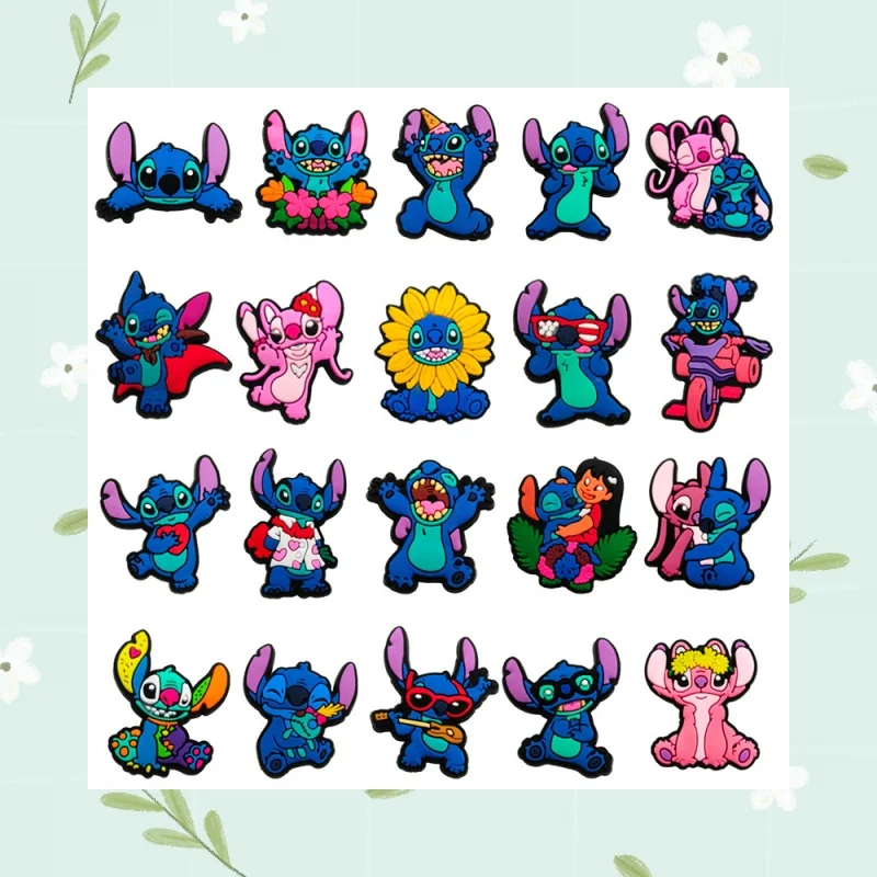 

Stitch Clown Shoe Charms for Clogs Bubble Slides Sandals PVC Shoe Decorations Accessories for Christmas Gift Cartoon shoe access