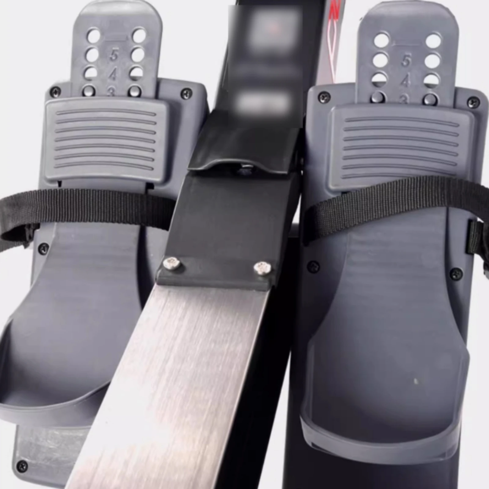 Pédale de Rameur Texturée et Réglable, Accessoire de Fitness Gris Antidérapant pour Appareil de Rameur