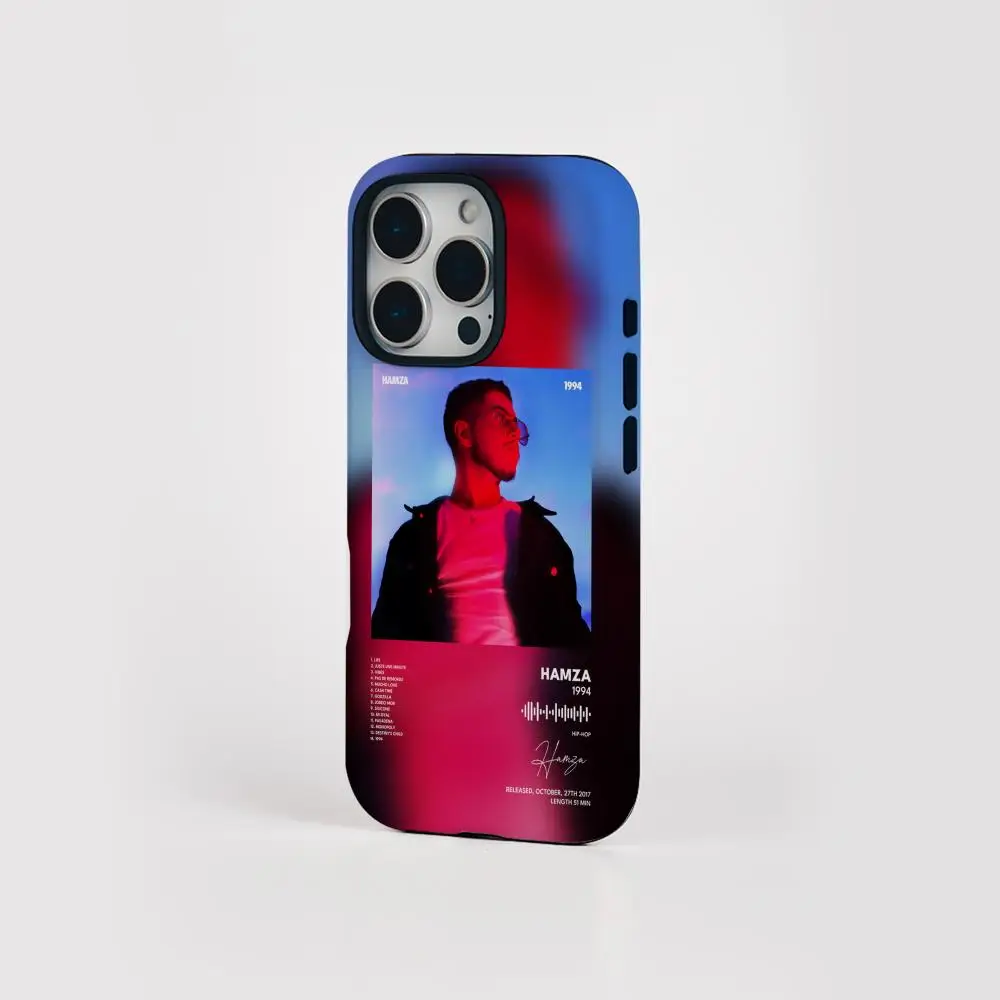 حافظة هاتف لهاتف آيفون 17 16 15 14 13 12 Pro Max Plus لامعة عالية الدقة بطبقة مزدوجة غلاف صلب سائل Hamza #4