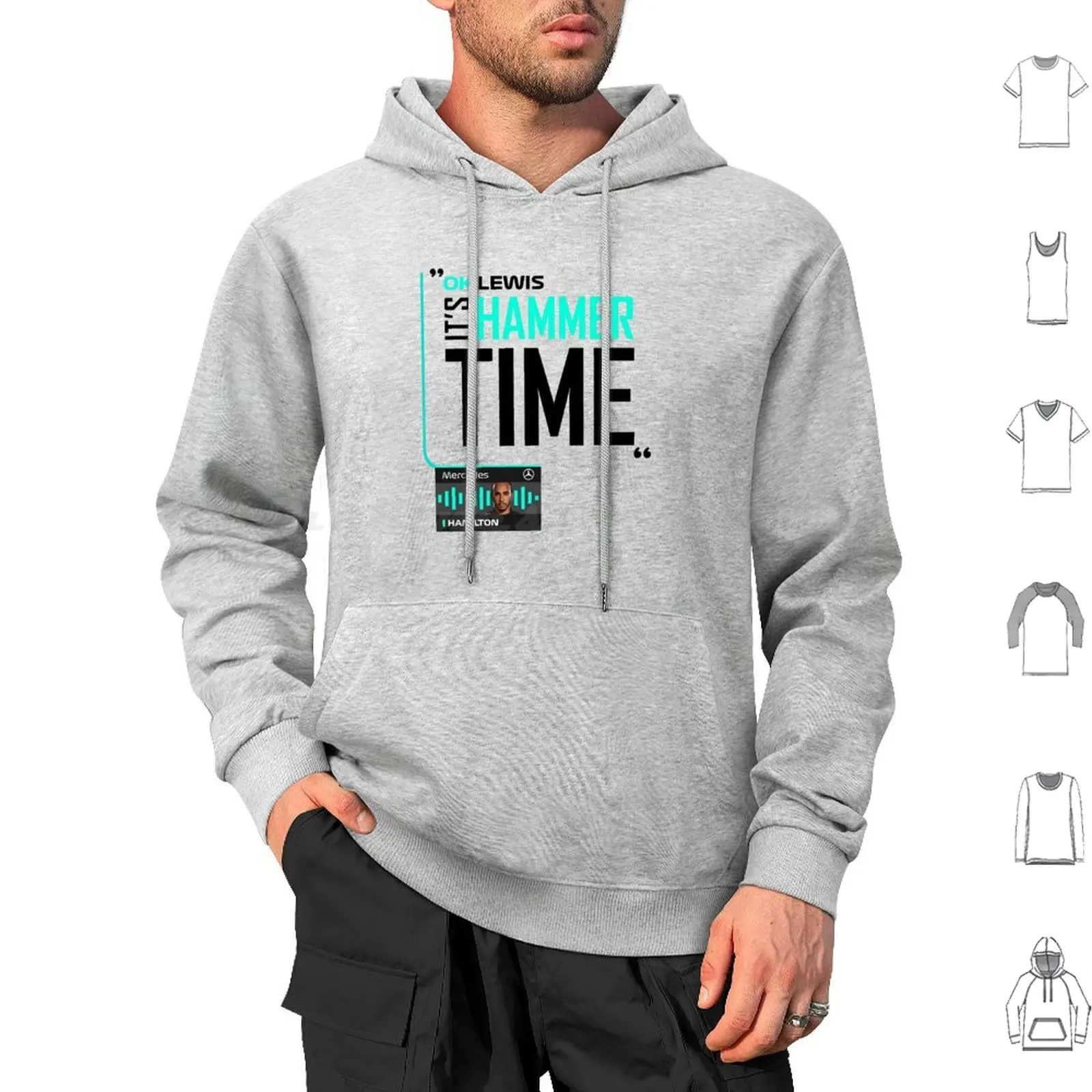 Ok Lewis Its Hammer Time Design Hoodie cotton Long Sleeve Lewis Ham44 Sir Hammer Time Hammer Time Team 44 Radio