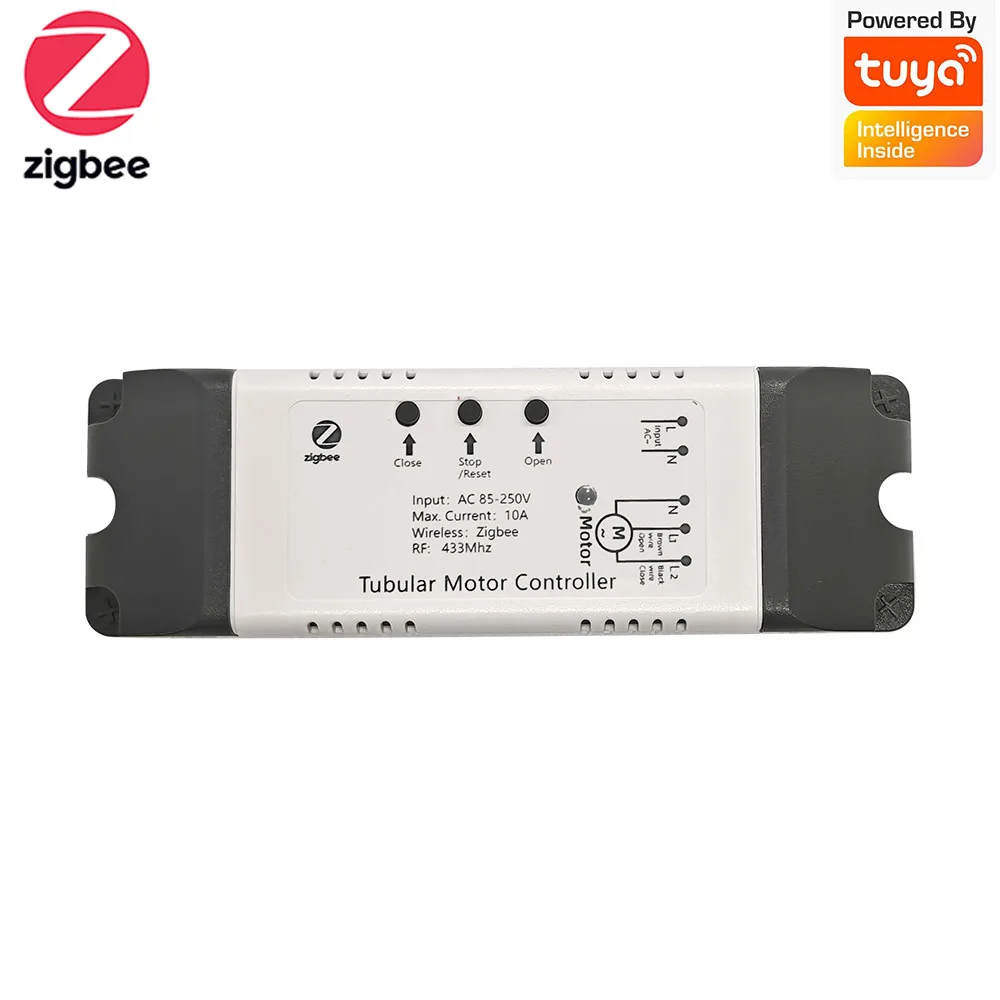 Módulo de relé de marcha atrás y avance con Control remoto Tuya Zigbee para motor en sentido horario/en sentido horario AC 110V220V, Compatible con Alexa