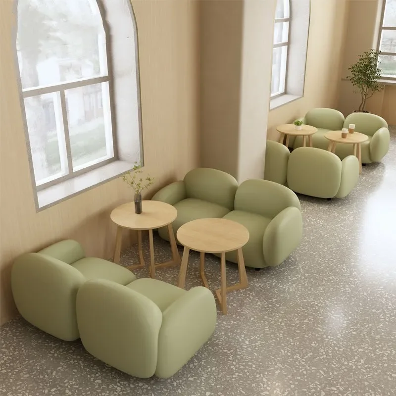New milk tea shop casual card seat sofa, western restaurant dining table and chair combination