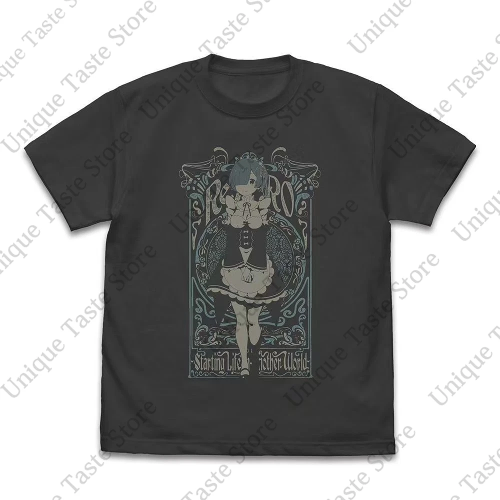 ‌Re:ZERO Starting Life In Another World T Shirt Rem Ram Emiria T-shirt Men Women Comfortable Cotton Summer Short Sleeve Tee Tops